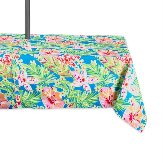 DII® 84" Summer Floral Outdoor Tablecloth with Zipper